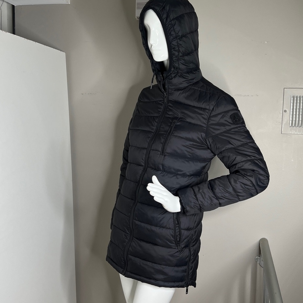 MOOSE KNUCKLES Sz M Black Kluane Quilted Jacket Coat